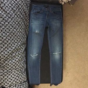 Flying monkey skinny jeans with fashion tears